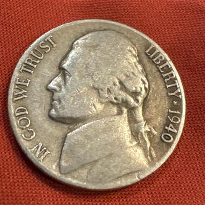 1940 JEFFERSON U S NICKEL