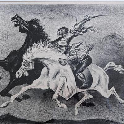 William Gropper "Horsemen" 1944 23x19.5  $500