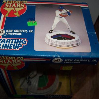 LOT 129 NEW IN PACKAGE STARTING LINE-UP GRIFFEY JR, CLEMENS, FIELDER