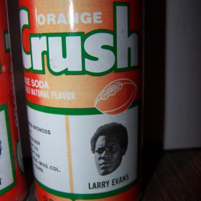 LOT 132 DENVER BRONCOS ORANGE CRUSH CANS EVANS/TURK/GRANT