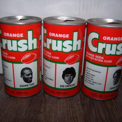 LOT 133 DENVER BRONCOS ORANGE CRUSH CANS-TURK/EVANS/SWENSON