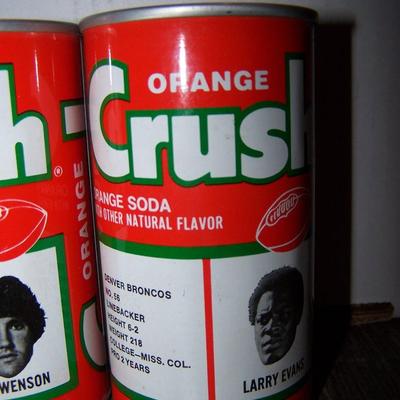 LOT 133 DENVER BRONCOS ORANGE CRUSH CANS-TURK/EVANS/SWENSON