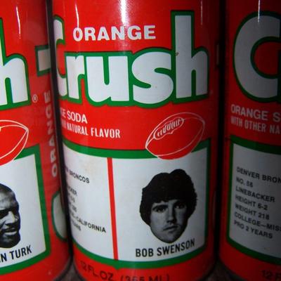 LOT 133 DENVER BRONCOS ORANGE CRUSH CANS-TURK/EVANS/SWENSON