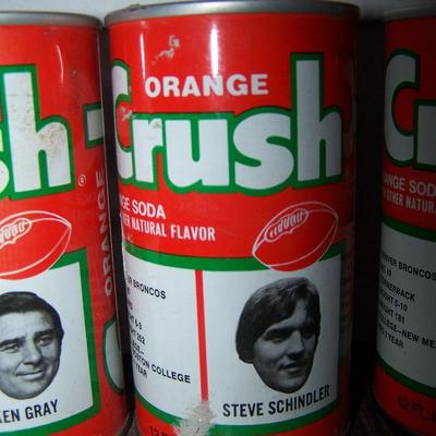 LOT 134 DENVER BRONCOS ORANGE CRUSH CANS-RICH/SCHINDLER/GRAY