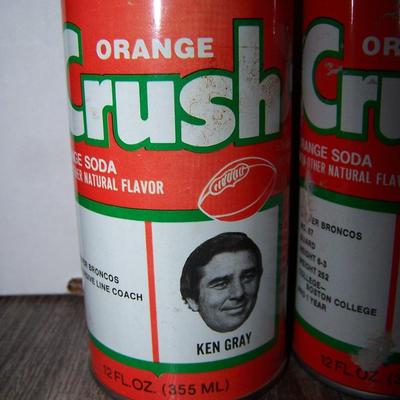 LOT 134 DENVER BRONCOS ORANGE CRUSH CANS-RICH/SCHINDLER/GRAY