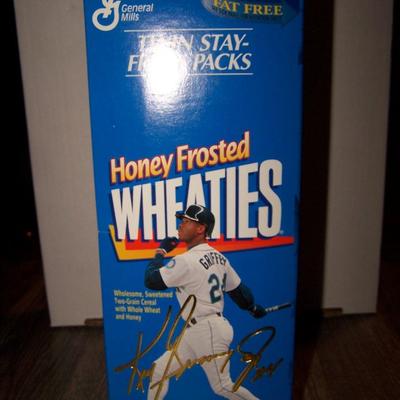 LOT 136 KEN GRIFFEY JR WHEATIES BOX