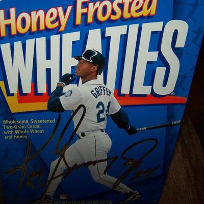 LOT 136 KEN GRIFFEY JR WHEATIES BOX