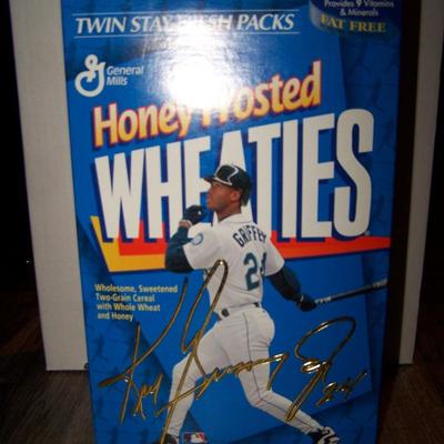 LOT 136 KEN GRIFFEY JR WHEATIES BOX