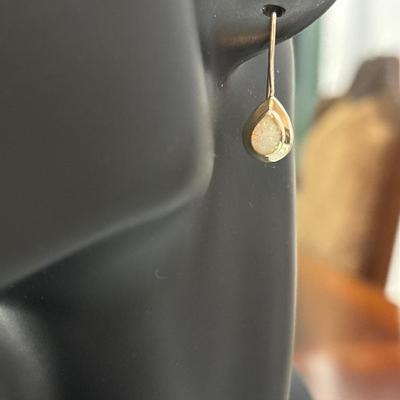 925 Sterling silver fire opals earrings
