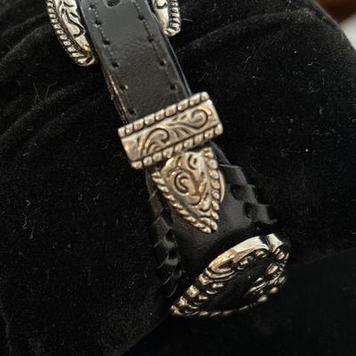 Super cute leather studded heart belt bracelet