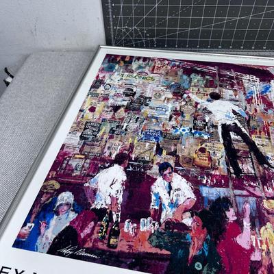 F.X. McRory's Whiskey Bar Seattle, Signed by LeRoy Neiman 1980 Poster Print Framed