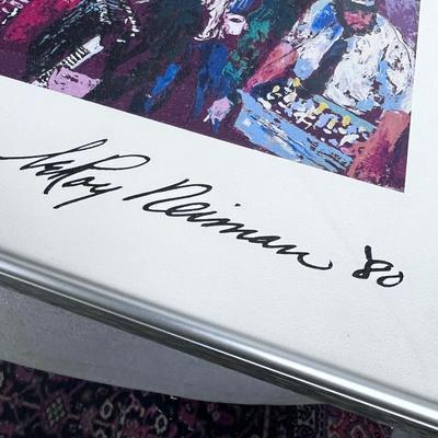 F.X. McRory's Whiskey Bar Seattle, Signed by LeRoy Neiman 1980 Poster Print Framed