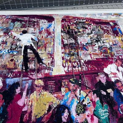F.X. McRory's Whiskey Bar Seattle, Signed by LeRoy Neiman 1980 Poster Print Framed