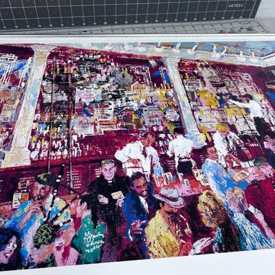 F.X. McRory's Whiskey Bar Seattle, Signed by LeRoy Neiman 1980 Poster Print Framed