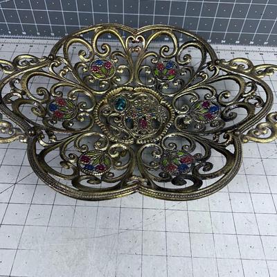 Wainberg Jerusalem VINTAGE Brass Decorative Tray