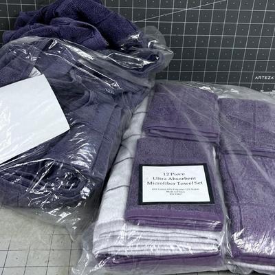 NEW Micro Fiber Towel Sets (2) 