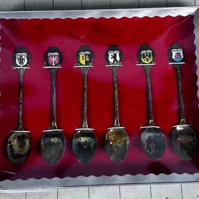 Set of (6) Souvenir Spoons German Cities COLLECTION