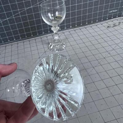 2 West German Crystal Goblets 