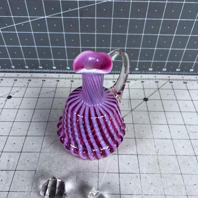 Cranberry Glass Cruet or 