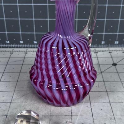 Cranberry Glass Cruet or 