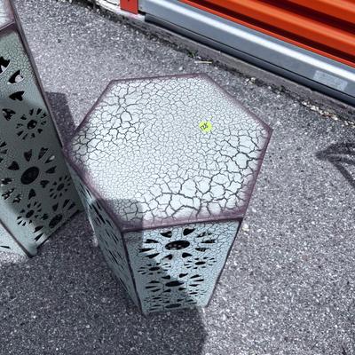 2 Hexagon Metal Stands 