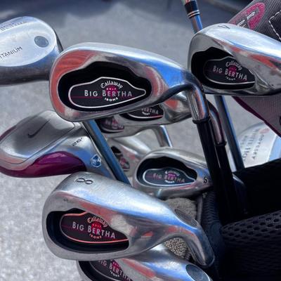 Golf Clubs in Red & Black NIKE XTREME Bag  Callaway Clubs 