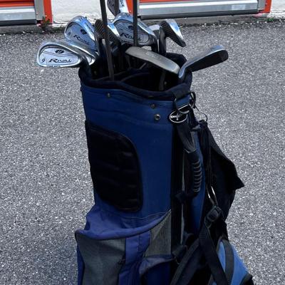 Rival Titanium Golf Clubs in Blue Gray Bag with Accessories 