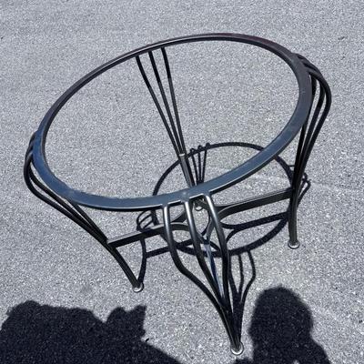 Iron Base Table with A Nice Glass Top