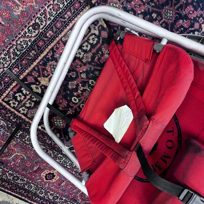 2 - Red Tommy Bahama Beach Chair with Straps