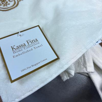 Towels Kassafina Embellished Towels: Bath, Wash, and Hand ALL NEW