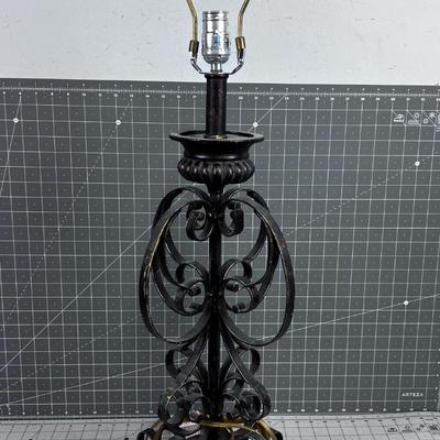 Big Wrought Iron Lamp