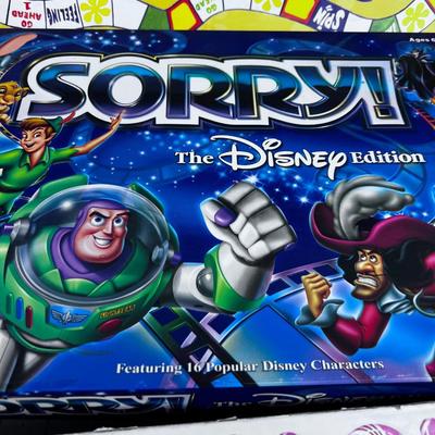 3 Board Games; Including Sorry the Disney version, plus others