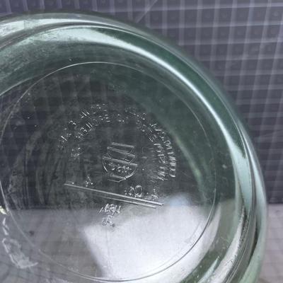 3 Green Mixing Bowls GLASS 