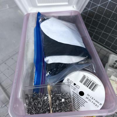 Tub of Sewing and Crafting Items 