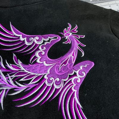Bob Mackie Wearable Art Robe With Purple Dragon 