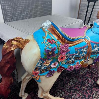 This Nearly Life Size Pony at 64" Long has been Bedazzled with Fine Sparkles and such! 