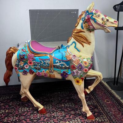 This Nearly Life Size Pony at 64" Long has been Bedazzled with Fine Sparkles and such! 