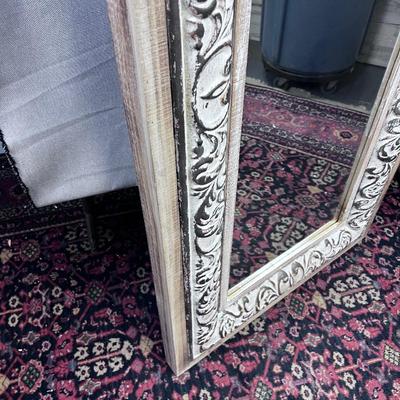 Fabulous Tin MIRROR with a Wood Frame 
