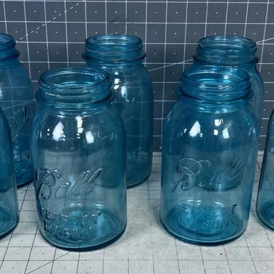 Blue Ball Perfect MASON Jars (7) 