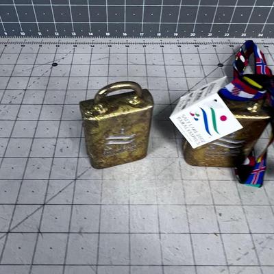 2 Authentic Para-Olympic COW BELLS 