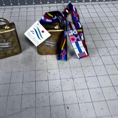 2 Authentic Para-Olympic COW BELLS 