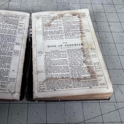 Holy Bible Dated 1868 Leather Bound 