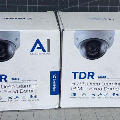 Pair of TDR Deep Learning Fixed Dom Cameras 