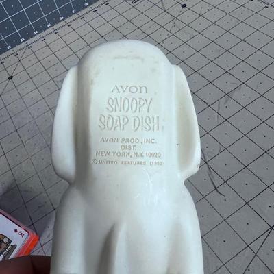 Snoopy Soap Holder and Charlie Brown Mini Playing Cards