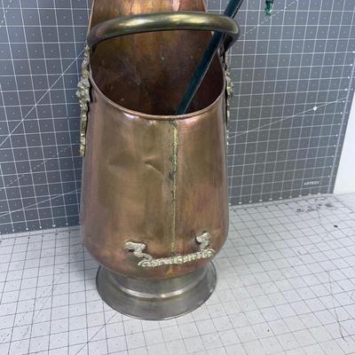 WOW!!! Copper Ash Bucket with a BRASS Lighter 