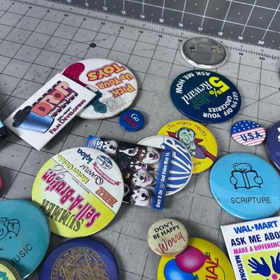 Giant Lot of Button Badges 