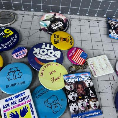 Giant Lot of Button Badges 