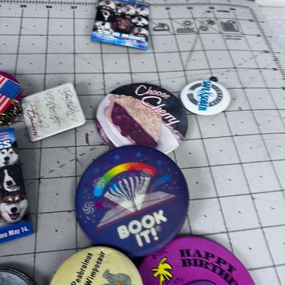 Giant Lot of Button Badges 