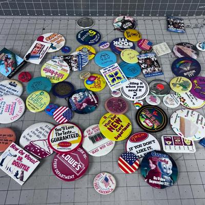 Giant Lot of Button Badges 