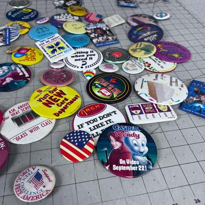 Giant Lot of Button Badges 